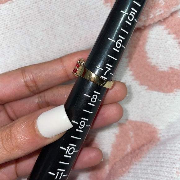 Elegant  Red and Gold Stainless Steel Ring - NEW - Picture 6 of 6